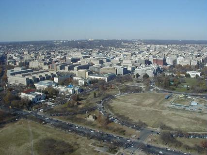 Foggy Bottom area from WM (pan 1)<br>Location: <a href="https://www.google.com/maps/search/?api=1&query=38.88947,-77.03525" target="_new">Washington Monument</a>